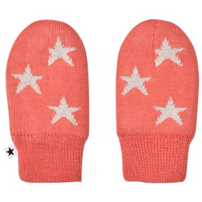 Molo Kids' Snowflake Mittens Sunrise In Pink