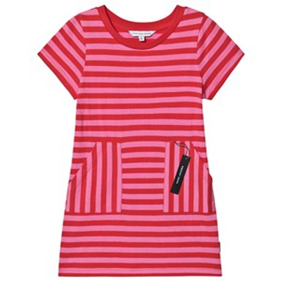 The Marc Jacobs Kids' Pink Stripe Marc Jacobs Tag Print T-shirt Dress