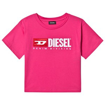 Diesel Kids' Logo T-shirt Pink