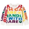 STELLA MCCARTNEY WHITE HANDLE WITH CARE KNIT JUMPER,601330SPM32