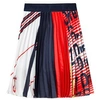 Msgm Multicolor Skirt With Logos For Girl In Red