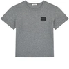 Dolce & Gabbana Logo Plaque T-shirt In Grey