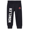 MONCLER MONCLER BLACK LOGO SWEATPANTS