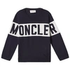 MONCLER MONCLER NAVY LOGO KNITTED SWEATER