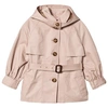 BURBERRY BURBERRY ICE PINK JULIETA HOODED TWILL TRENCHCOAT,8029514