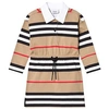 BURBERRY BURBERRY BEIGE CUTHERTA ICON RUGBY DRESS,8030065