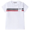 MONCLER MONCLER WHITE BRANDED T-SHIRT,8C7152087275