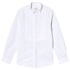 Paul Smith Junior Pleated Front Bib Shirt In White