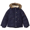 JOULES NAVY STELLA LOVE HEART SPOTTED PADDED AND LINED COAT,Z_ODRSTELLA