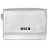 MSGM SILVER COLOURED BRANDED CROSSBODY BAG,25234