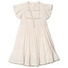 THE NEW SOCIETY OFF WHITE LACE SMOCK PRAIRIE DRESS,SS20K0501