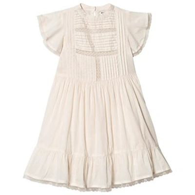 The New Society Kids' Off White Lace Smock Prairie Dress