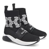 BALMAIN BALMAIN BLACK BRANDED SOCK TRAINERS,6M0136