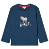 Paul Smith Junior Zebra Print Sweatshirt In Blue