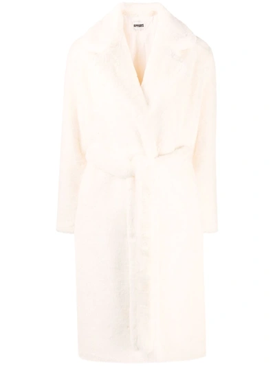 Apparis Sasha Faux-fur Coat In White