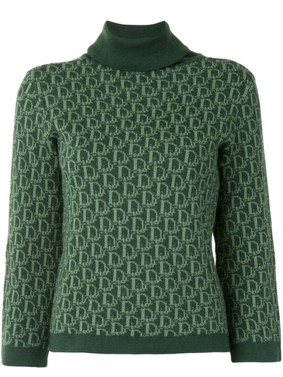 Dior  Trotter Pattern Jumper In Green