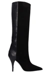 ALCHIMIA HIGH HEELS BOOTS IN BLACK SUEDE AND LEATHER,11634320