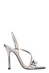 MARC ELLIS SANDALS IN SILVER LEATHER,11634262