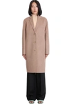 ACNE STUDIOS AVALON DOUBLE COAT IN LEATHER COLOR WOOL,11635412