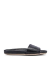Beek Gallito Leather Slide Sandal In Black