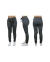 Galaxy By Harvic Women's Basic Stretch Twill Joggers In Dark Grey