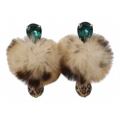 Pre-owned Dolce & Gabbana Multicolour Fur Earrings