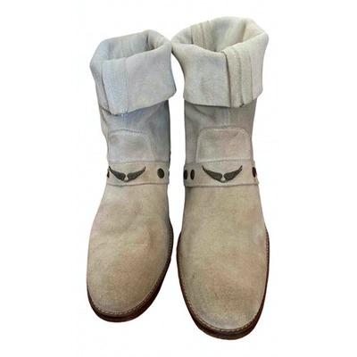 Pre-owned Zadig & Voltaire Spring Summer 2019 Beige Suede Boots
