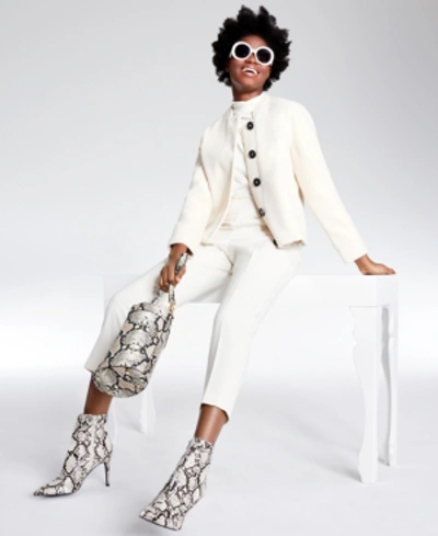 Alfani Bomber Jacket, Created For Macy's In Pure Ivory