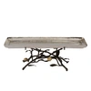 Michael Aram Pomegranate Large Footed Centerpiece Tray In Silver