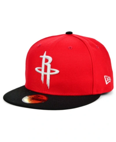 New Era Houston Rockets Basic 2-tone 59fifty Cap In Red
