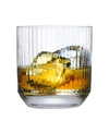 Nude Glass Big Top Double Old Fashioned Glasses -10.75 Oz., Set Of 4 In Clear