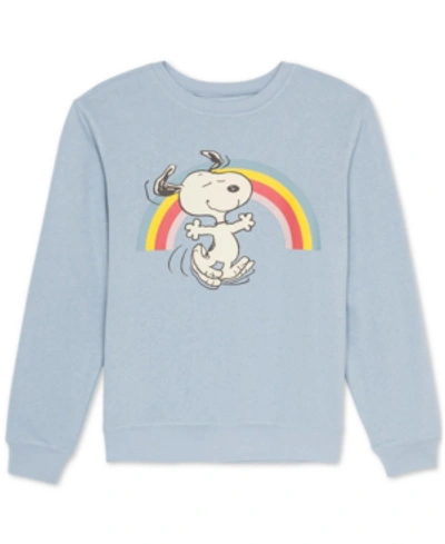 Peanuts Juniors Graphic Print Snoopy Sweatshirt In Blue