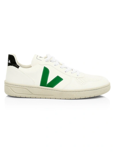 Veja Men's V-10 Bastille Vegan Sneakers In White Black
