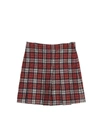 GUCCI SHORT CHECKED LOGO SKIRT IN RED