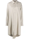 Kwaidan Editions Oversized Shirt Dress In Neutrals
