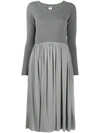 KRISTENSEN DU NORD GATHERED-SKIRT MIDI DRESS