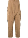 A BATHING APE LOGO-TAPE CARGO TROUSERS