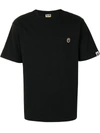 A BATHING APE EMBROIDERED APE FACE COTTON T-SHIRT