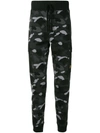 A BATHING APE CAMOUFLAGE-PRINT CARGO TRACK PANTS