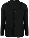 EMPORIO ARMANI HOODED SINGLE-BREASTED BLAZER