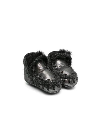 MOU CONTRAST-STITCH ANKLE BOOTS
