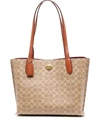 COACH PRINTED LEATHER TOTE BAG