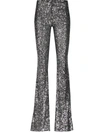 ALCHEMY SEQUIN-EMBELLISHED FLARED TROUSERS