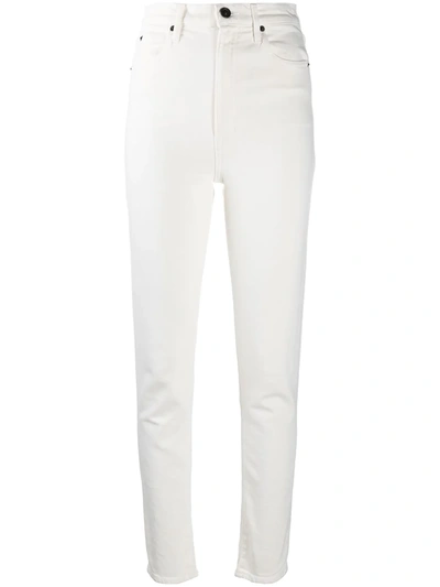 Slvrlake London High-rise Straight-leg Jeans In Natural White