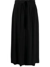 Loewe Viscose Crop Trousers In Black In Black