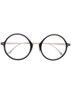 Tom Ford Ft5703b Round-frame Glasses In Black