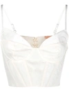 Brock Collection Fitted Corset Top In White