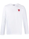 Comme Des Garçons Play Comme Des Gar Ons Play Mens White Cotton T-shirt In White