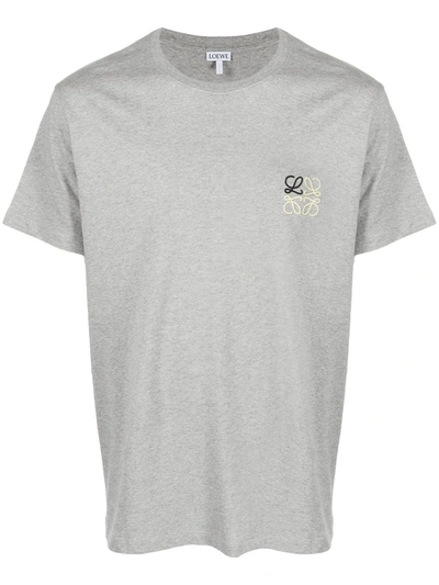 Loewe Anagram Short-sleeve T-shirt In Grey