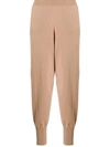 STELLA MCCARTNEY CROPPED WOOL TAPERED TROUSERS